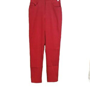 Cache Red Snakeskin Pants Ultra High Rise 8